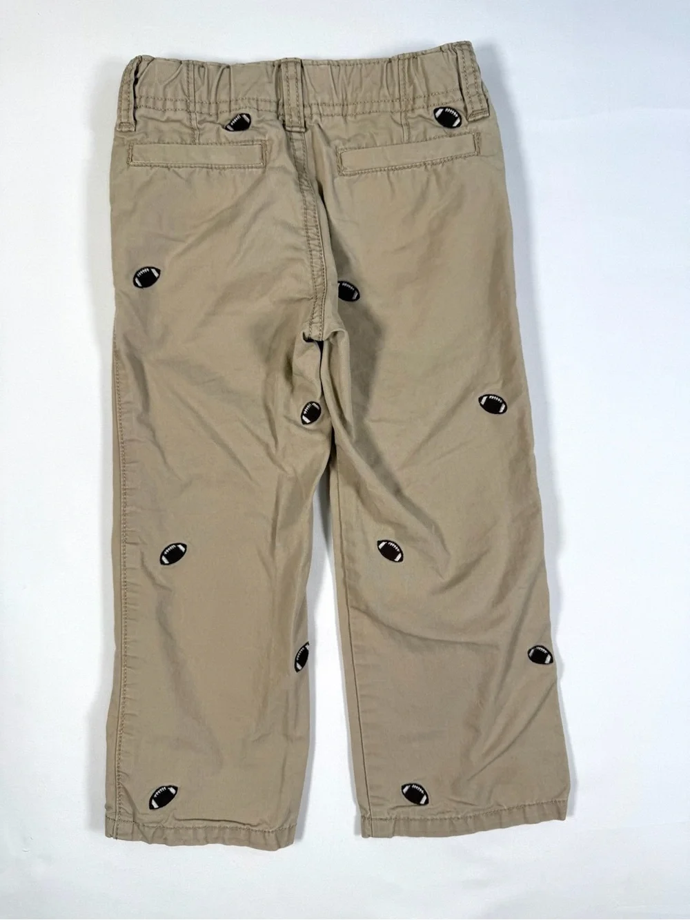 GYMBOREE Boy Hometown Hero Line Football Embroidered‎ Twill Classic Fit Pants 3T